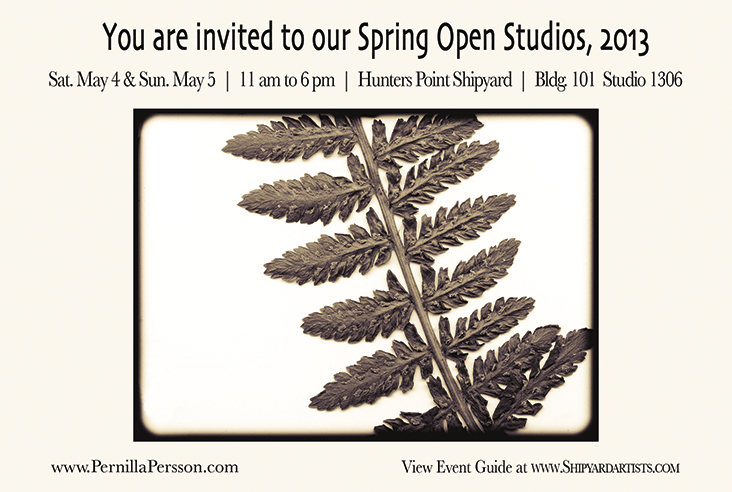 post card invite for my open studio spring 2013