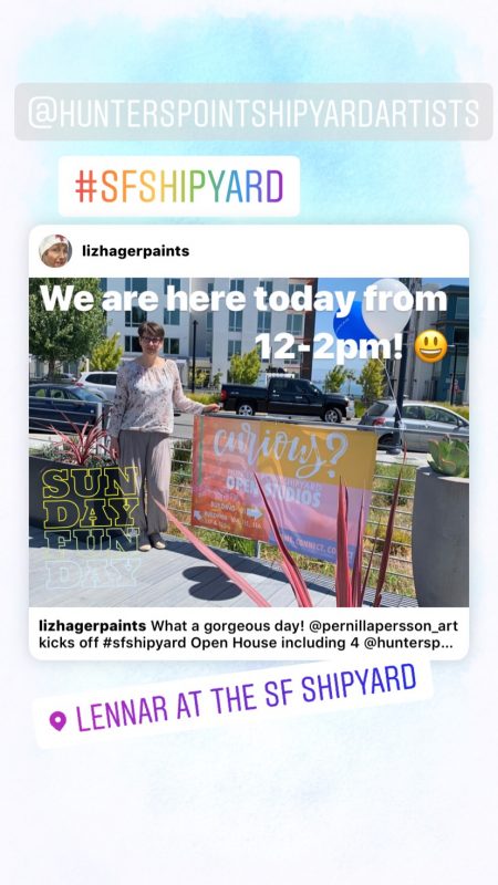 Showing art at Lennar’s event at the Hunters Point Shipyard